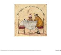 Sam Toft - Poster "Au moins un de nos cinq par jour Doris" PM4561 (40 cm x 40 cm) (Gelb/Braun)