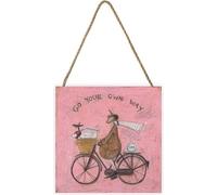 Sam Toft - Tableau "Go Your Own Way", en bois PM2623 (taille unique) (Rose/Brun)