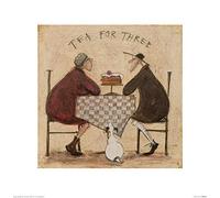 Sam Toft (Tea for Three 2 40 x 40 cm Toile Imprimée