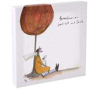 Sam Toft Toile imprimée 30 x 30 cm (Sometimes we Just Sit and Think)