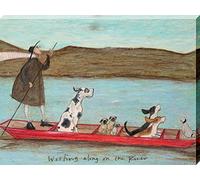Sam Toft (Woofing Along On The River 30 x 40 cm Toile Imprimée