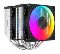 SAMA A60L Ventirad CPU Double Tour ARGB, 2 Ventilateurs PWM 120mm avec anneau guide, 6 caloducs à contact direct,TDP 265W, Compatibilité Intel LGA1700/1200/115X/1851 et AMD AM4/AM5, TDP 265W - Argent