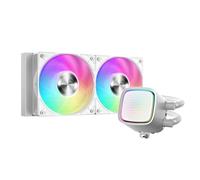 SAMA L50 Watercooling CPU AIO 240mm ARGB, Refroidisseur Liquide Processeur Blanc, Pompe Mirror Dot-Matrix, 2 Ventilateurs PWM 120 mm, Compatible Intel LGA 1366/115X/1200/1700/1851 & AMD AM5/AM4 -Blanc