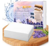 Samamoca Feuilles de lessive parfumées à la lavande - Lot de 50 - Végétaliennes et biologiques - Bandes de lavage biodégradables sans plastique - Doux pour la peau - Pour tous les textiles - Idéal