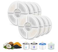 SAMANIJA Lot de 8 filtres de fontaine à eau pour chat pour fontaine à eau automatique de 2,4 l - Filtres de rechange à charbon actif