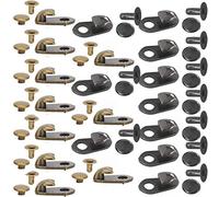 Samantha 20 Sets Boucles Lacets pour Chaussures de Alliage, Lacets Crochet de Lacet en Cuir Rivets, pour La Réparation de Chaussures de Botte en Cuir de Réparation de Randonnée de Camp (Bronze, Gris)