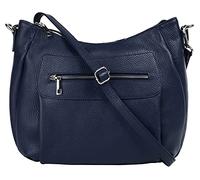 Samantha Look Sac à bandoulière Damen echt Leder | Fabriqué en Italie, compartiment pour smartphone, sac bandoulière réglable, design classique 021215