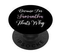 Samantha Nom personnalisé pour Femme Sam Mignon Rose Fille Elle PopSockets PopGrip Adhésif