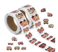 SAMANTHAHALLLTD Lot de 1000 rouleaux autocollants étanches pour voiture de pompier - Décoration pour voiture, ordinateur portable, ordinateur, skateboard
