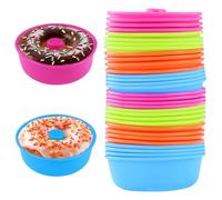 SAMANTHAHALLLTD Lot de 32 moules à muffins en silicone, réutilisables, avec revêtement anti-adhésif, pour biscuits, pudding, pâtisserie, bricolage