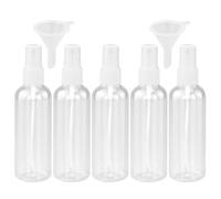 SAMANTHAHALLLTD Lot de 5 flacons pulvérisateurs vides de 100 ml avec entonnoir, petites bouteilles de voyage à remplir, pour parfum, eau, alcool