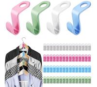 SAMANTHAHALLLTD Lot de 80 connecteurs pour cintres, gain de place, avec poignée et crochet (multicolore)