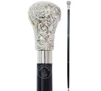 Samara Nautical Bat Masterson Canne à pêche avec poignée en laiton étain Unisexe Derby Canne décorative victorienne pour homme | Canne de marche classique légère