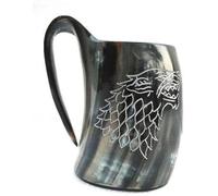 Samara Nautical Game of Thrones - Tasse avec loup et corne, motif Stark - Pour bière, vin, bière