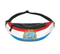 Samara Sac banane pour voyage course à pied mains libres Drapeau | Polyester résistant. Sangle réglable. Poche pour téléphone. Idéal pour les voyages.
