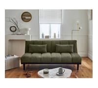 Bestmobilier - Canapé Convertible Samarra en Velours Côtelé - Canapé Lit - Sofa Vert 2 Places - Salon