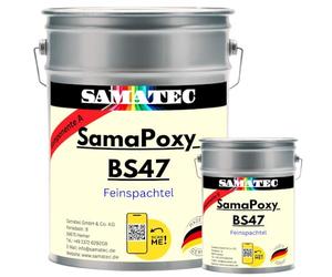 SAMATEC Mastic fin BS47 2,4 kg en résine époxy 2K pour réparer les trous, fissures, défauts