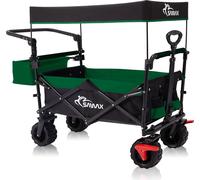 SAMAX Bollerwagen Offroad pliable avec toit - noir / vert