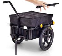 SAMAX remorque de charge / remorque de vélo pour 60 Kg / 70 litres avec attelage en noir