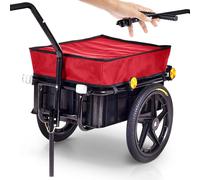 SAMAX remorque de charge / remorque de vélo pour 60 Kg / 70 litres avec attelage en rouge