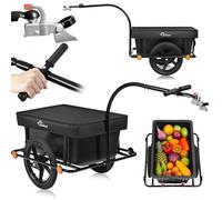 SAMAX Remorque de Vélo - Chariot de Transport pour 90 L 80 Kg - Mountain