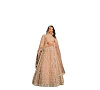Sambhav Fabric Women's Soft Net Heavy Embroidered Anarkali Gown with Dupatta | Wedding Party Wear Ethnic Dress