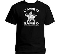 Sambo Self Defense Sport Cambo Russian Martial Arts Graphic Men's T Shirt Black Manches Courtes(3X-Large)