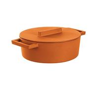 Sambonet 51638C30 Terra.Cotto Cast Iron Brasière ovale avec Couvercle Fonte Orange 30 x 25 x 13,3 cm