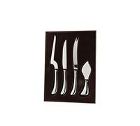 Sambonet 52550C91 Living Jeu de 4 Couteaux à Fromage en Acier Inoxydable 18 x 10 cm
