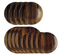 Sambonet Arthur Krupp Jeu De 12 Assiettes Wood Essence