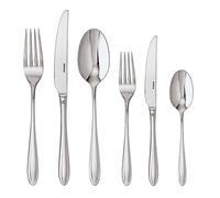 Sambonet Dream 52515-83 Ensemble de couverts de table monobloc en acier inoxydable 18/10 pour 6 personnes, 36 pièces: 6 fourchettes, 6 couteaux, 6 cuillères, 6 fourchettes fruits, 6 couteaux fruits, 6