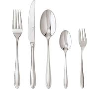 Sambonet Dream 52515-N1 Ensemble de couverts de table monobloc en acier inoxydable 18/10 pour 6 personnes, 30 pièces: 6 fourchettes, 6 couteaux, 6 cuillères, 6 cuillères à café, 6 cuillères à thé, 6