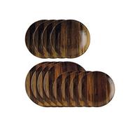 SAMBONET Jeu de 12 Assiettes Wood Essence