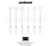 Sambonet - Party Items Portafortuna - Set 6 Fourchettes Apéritif - 52550C52