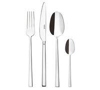 Sambonet Rock 52562-81 Ensemble de Couverts de Table Monobloc en Acier Inoxydable 18/10 pour 6 Personnes 24 pièces 6 fourchettes, 6 Couteaux, 6 cuillères, 6 cuillères à café