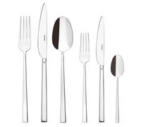 Sambonet Rock 52562-83 Ensemble de couverts de table monobloc en acier inoxydable 18/10 pour 6 personnes 36 fourchettes, 6 couteaux, 6 cuillères, 6 fourchettes à fruits, 6 couteaux à fruits, 6 cuillères à café