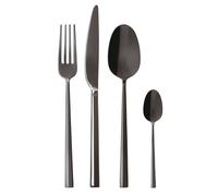 SAMBONET Rock Noir Service De Table Set De Couverts 24 Pièces PVD Acier Inox