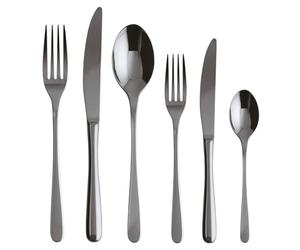 Sambonet - Taste Set de couverts de table pour 6 personnes, 36 pièces en acier inoxydable, finition PVD, passent au lave-vaisselle, noir