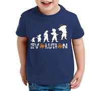 Sambosa Evolution Super Son T-Shirt pour Enfants Goku Dragon Master Ball Vegeta Turtle Roshi DB, Farbe2:Dunkelblau;Kinder T-Shirt Größe:134/146