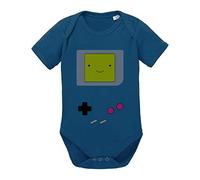 Sambosa Game Smile Body PS bébé Coton Bio Proverbes Station Barboteuses Garçons et Filles 0-12, Größe2:80/10-12 Mois, Baby:Bleu foncé