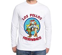 Sambosa Los Pollos Hermanos Bad Heisenberg Breaking à manches longues pour homme - Blanc - L
