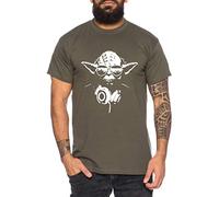 Sambosa Yoda - T-Shirt pour Homme DJ Yoda Jedi Ritter The Empire Turntables Music Rave House Trance Techno Geek, Größe2:Medium, Farbe2:Kaki