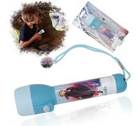 Sambro International Grande lampe torche La Reine des Neiges pour enfants, lampe de poche pour enfants, veilleuse pour la lecture, le camping et les urgences - Cadeau d'anniversaire pour enfants de 3
