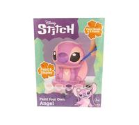 Sambro International Limited CyP Brands-Stitch Figurine de plâtre à peindre, ange, travaux manuels pour enfants, avec peintures et pinceau, activité créative, licence officielle, R