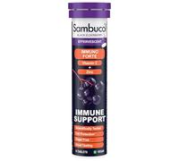 Sambucol Baies de sureau noir Immuno Forte Effervescents | Vitamine C | Zinc | Support du système immunitaire | Complément alimentaire | Naturel | 15 comprimés effervescents
