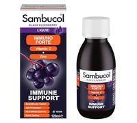 Sambucol Baies de sureau noir Immuno Forte | Vitamine C | Zinc | Support du système immunitaire | Complément alimentaire | Naturel | Sirop 120ml