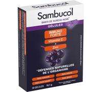 Sambucol Immuno Forte Gélules Avec Vitamine C Et Zinc Sureau Noir 30 Pièces