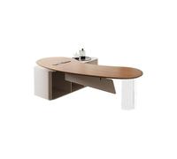 SAMCIOI Bureau de Jeu Établi de Bureau Simple en Bois Massif avec Table à thé, d'ordinateur créatif Forme Noix cajou, idéal for l'entreprise et la Maison