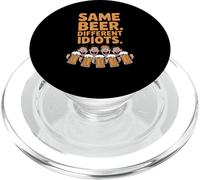 Same Beer Different Idiots Funny Party Beer Drinking October PopSockets PopGrip pour MagSafe