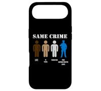 Same Crime Different Time Funny Satirical T-Shirt Coque pour iPhone Air